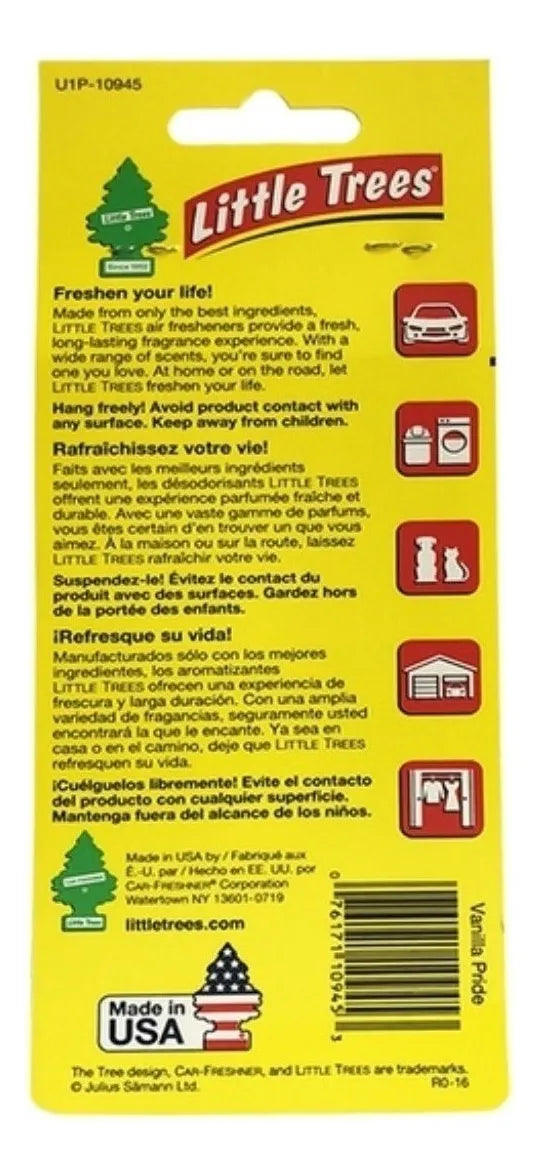 Kit 2 Little Trees Aromatizador De Carro Vanilla Eua 24hrs