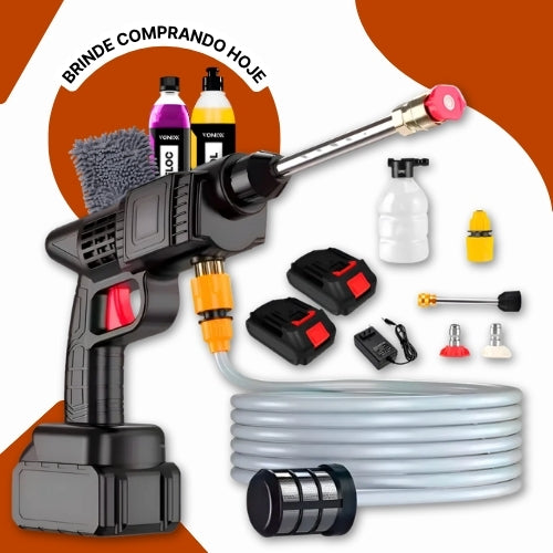 Lavadora Lava Jato Portátil Pressão  + Kit Limpeza Vonix