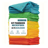 Kit Pano De Limpeza Microfibra 20 Unidades