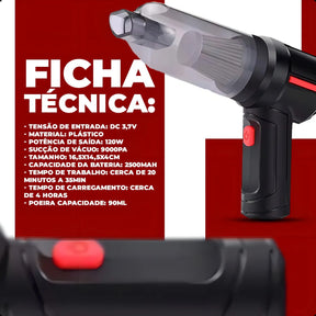 Aspirador De Pó Mini Soprador 3em1 Usb Refil Portátil Recarregável