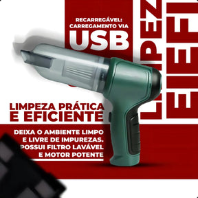 Aspirador De Pó Mini Soprador 3em1 Usb Refil Portátil Recarregável